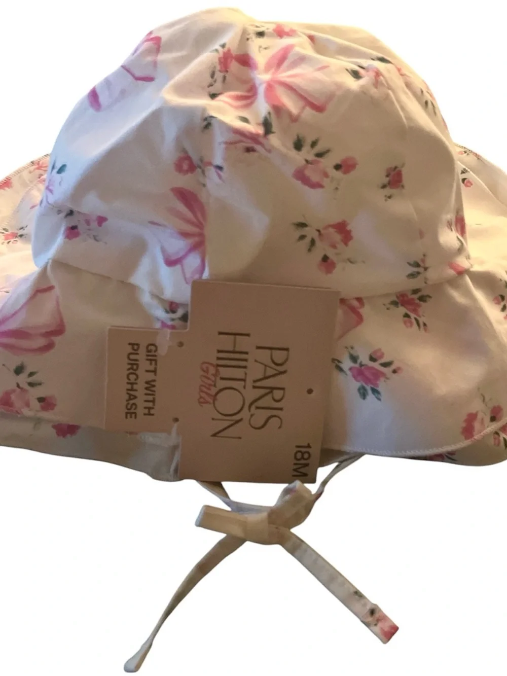 🎀NWT Paris Hilton Baby Sun Hat & Ruffle Romper Set